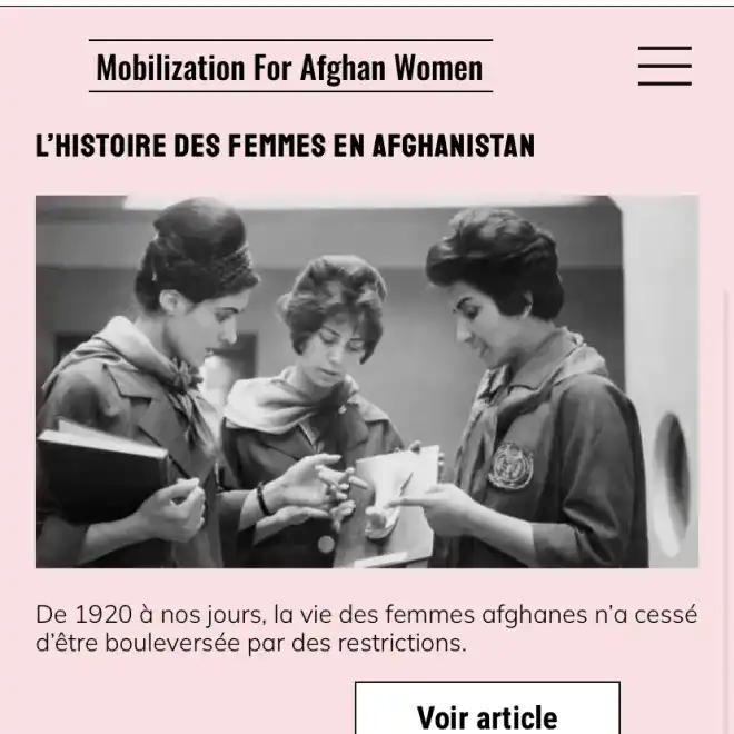 Header Mobilization for afghan women